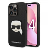 Karl Lagerfeld iPhone 14 Pro Cover Saffiano Karl Sort