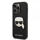 Karl Lagerfeld iPhone 14 Pro Cover Saffiano Karl Sort