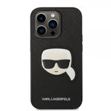 Karl Lagerfeld iPhone 14 Pro Cover Saffiano Karl Sort