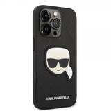Karl Lagerfeld iPhone 14 Pro Cover Saffiano Karl Sort