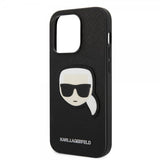 Karl Lagerfeld iPhone 14 Pro Cover Saffiano Karl Sort
