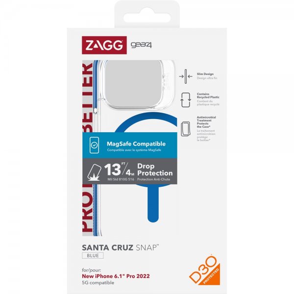 Gear4 iPhone 14 Pro Cover Santa Cruz Snap Blå