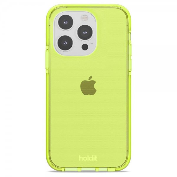Holdit iPhone 14 Pro Cover Seethru Acid Green