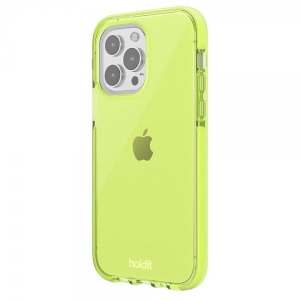 Holdit iPhone 14 Pro Cover Seethru Acid Green