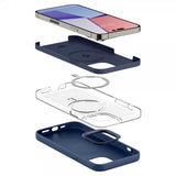 Spigen iPhone 14 Pro Cover Silicone Fit MagFit Navy Blue