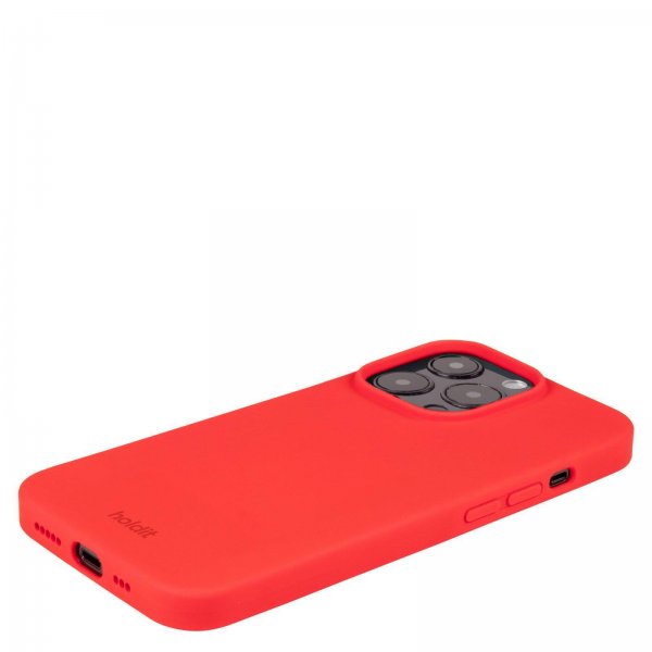 holdit iPhone 14 Pro Cover Silikone Chili Red
