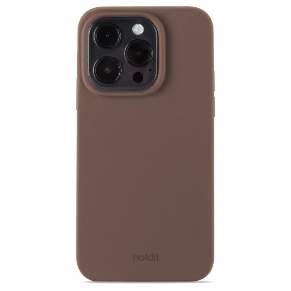 holdit iPhone 14 Pro Cover Silikone Dark Brown