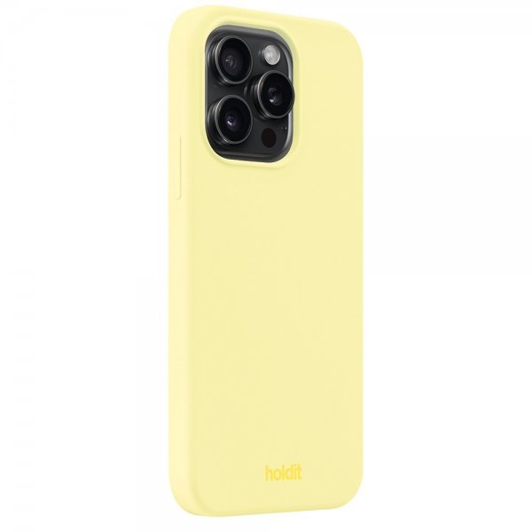 Holdit iPhone 14 Pro Cover Silikone Lemonade