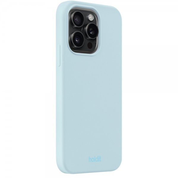 holdit iPhone 14 Pro Cover Silikone Mineral Blue