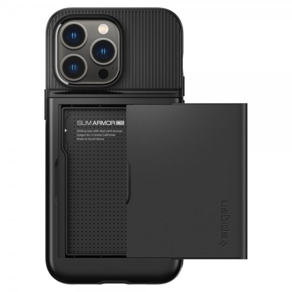 Spigen iPhone 14 Pro Cover Slim Armor CS Sort