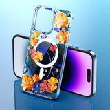 iPhone 14 Pro Cover Spring Series MagSafe Røde Blomster