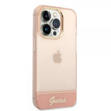 Guess iPhone 14 Pro Cover Translucent Rosa