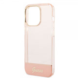 Guess iPhone 14 Pro Cover Translucent Rosa