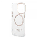 Guess iPhone 14 Pro Transparent MagSafe Guld Transparent Cover