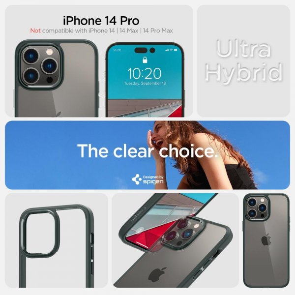 Spigen iPhone 14 Pro Cover Ultra Hybrid Abyss Green
