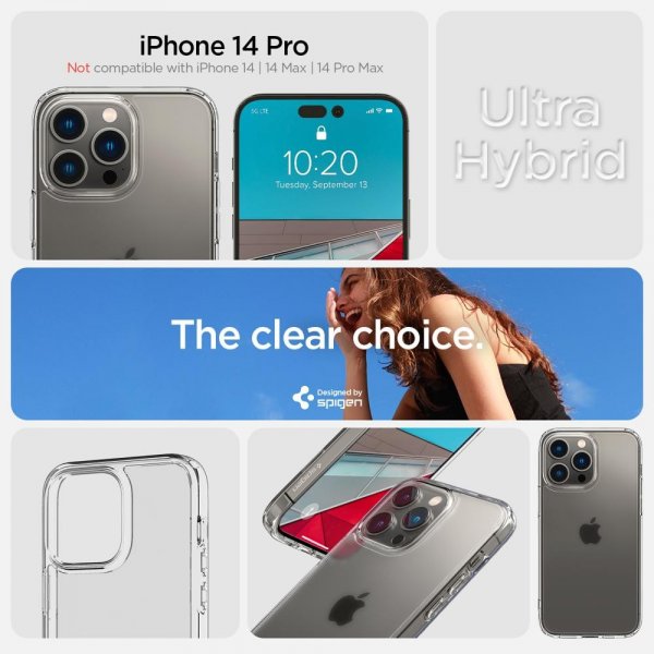 Spigen iPhone 14 Pro Cover Ultra Hybrid Frost Clear