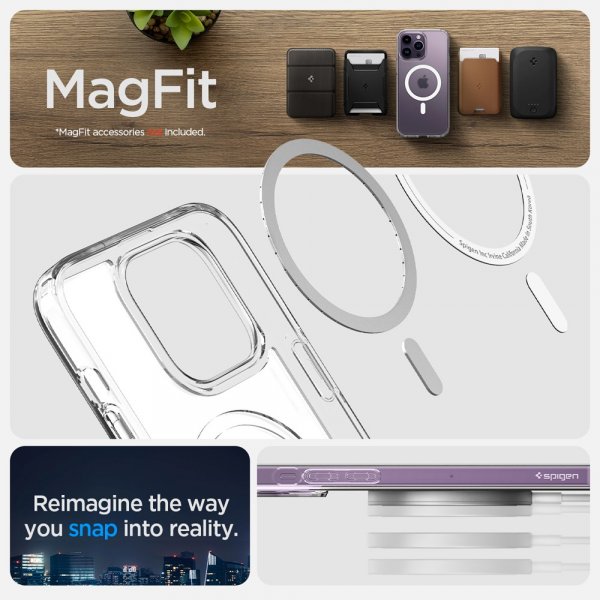 Spigen iPhone 14 Pro Cover Ultra Hybrid MagFit Frost Clear