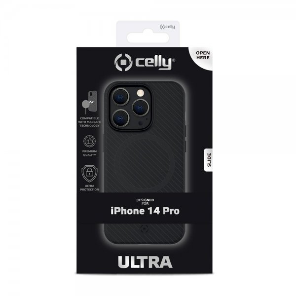 Celly iPhone 14 Pro Cover ULTRAMAG Sort