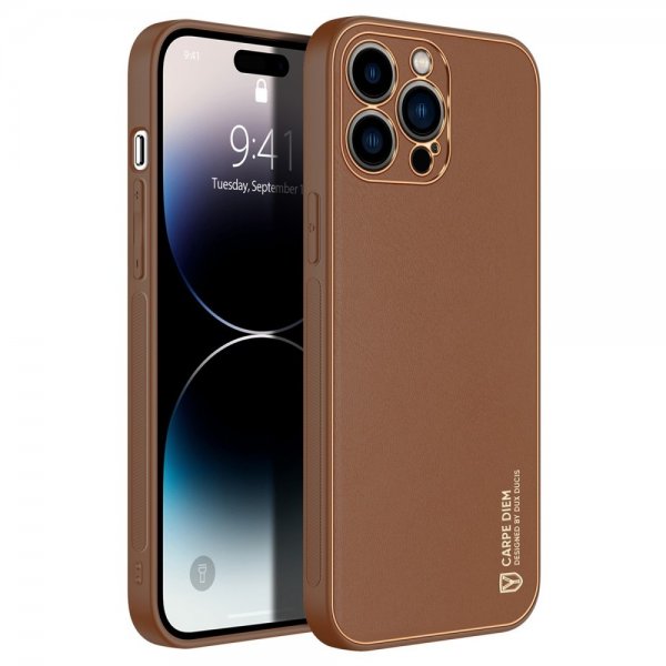 Dux Ducis iPhone 14 Pro Cover YOLO Series Brun