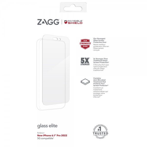 ZAGG InvisibleShield iPhone 14 Pro Skærmbeskyttelse Glass Elite