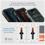 Spigen iPhone 14 Pro Skærmbeskyttelse GLAS.tR EZ Fit 2-pak