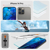 Spigen iPhone 14 Pro Skærmbeskyttelse GLAS.tR EZ Fit 2-pak