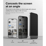 Ringke iPhone 14 Pro Skærmbeskyttelse Privacy Glass