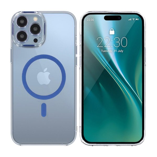 iPhone 14 Pro Cover TPU MagSafe Blå