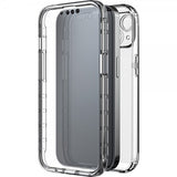 Black Rock iPhone 14 Cover 360° Real Glass Case Sort Klar