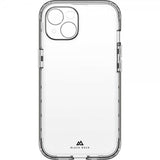 Black Rock iPhone 14 Cover 360° Real Glass Case Sort Klar