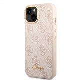Guess iPhone 13/14/15 Cover 4G Logo Rosa