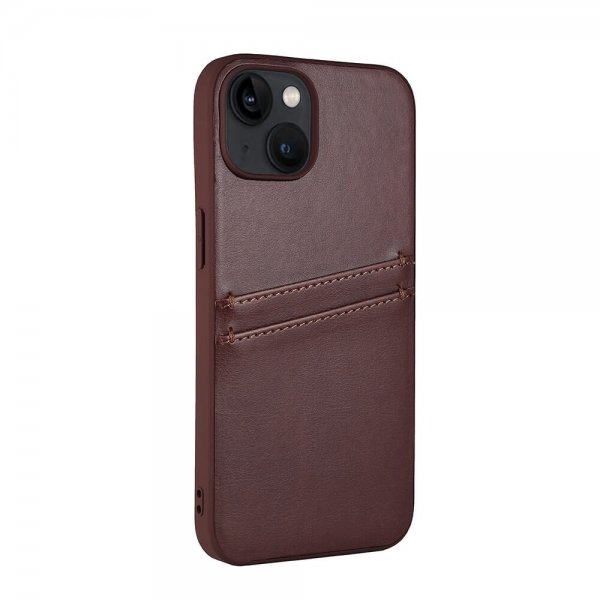 Buffalo iPhone 13/iPhone 14 Cover Backcover med Kortrum Brun