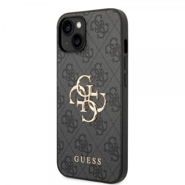 Guess iPhone 14 Cover Big Metal Logo Grå