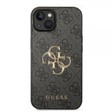 Guess iPhone 14 Cover Big Metal Logo Grå