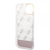 Guess iPhone 14 Cover Bottom Stripe Script Logo Rosa