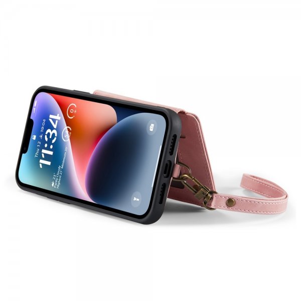 CaseMe iPhone 14 Cover C20 Kortlomme Lynlås Rød