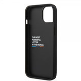 BMW iPhone 14 Cover Carbon Effect Printed Logo Sort