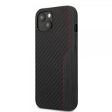 AMG iPhone 14 Cover Carbon Effect Stamped Logo Sort