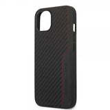 AMG iPhone 14 Cover Carbon Effect Stamped Logo Sort