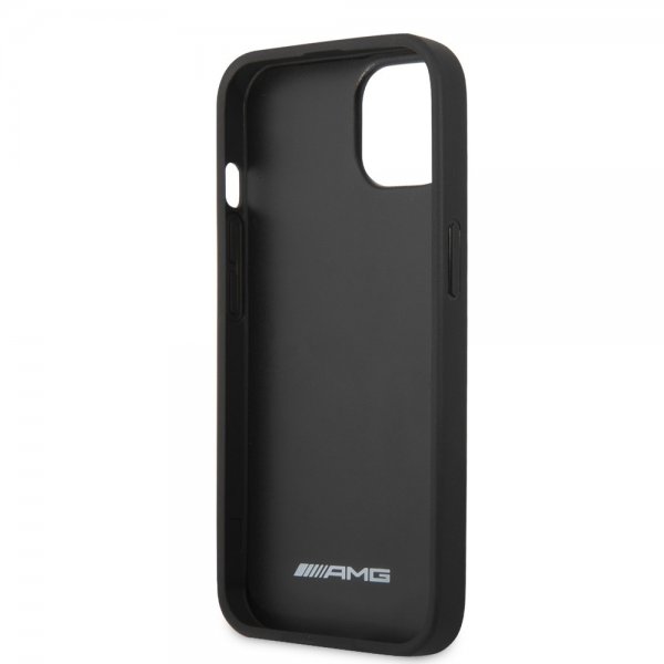 AMG iPhone 14 Cover Carbon Effect Stamped Logo Sort