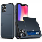 iPhone 14 Cover Card Slide Blå