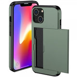 iPhone 14 Cover Card Slide Grøn