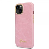 Guess iPhone 14 Cover Croco Rosa