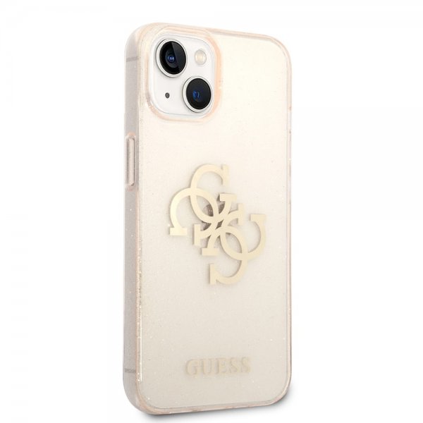 Guess iPhone 14 Cover Full Glitter Guld