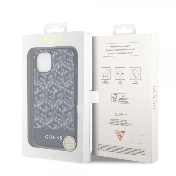Guess iPhone 14 Cover G Cube MagSafe Sort