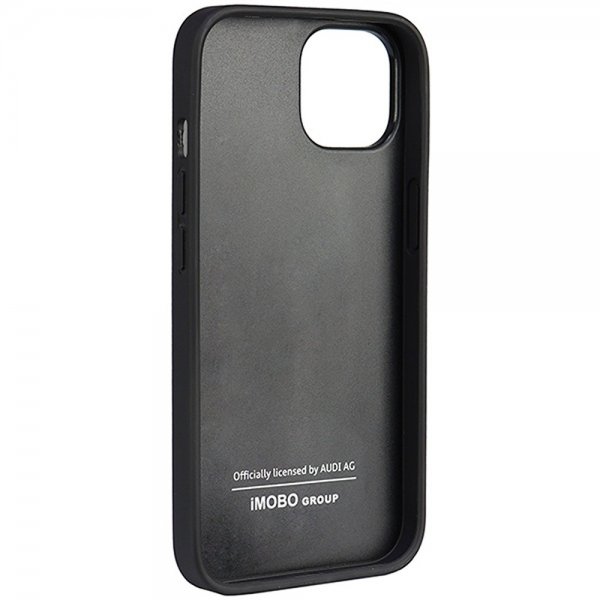 Audi iPhone 14 Cover Ægte Læder Etui Sort
