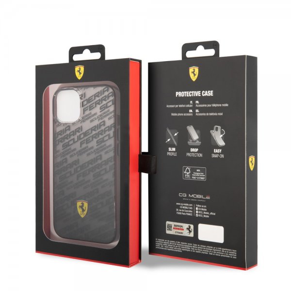 Ferrari iPhone 14 Cover Gradient Scuderia Sort