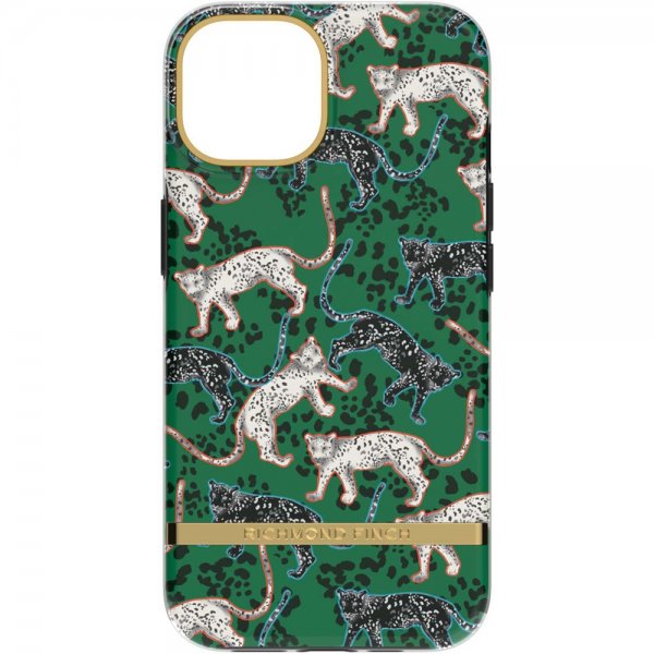 Richmond & Finch iPhone 14 Cover Green Leopard