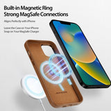 Dux Ducis iPhone 14 Cover Grit Series MagSafe Brun