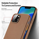 Dux Ducis iPhone 14 Cover Grit Series MagSafe Brun